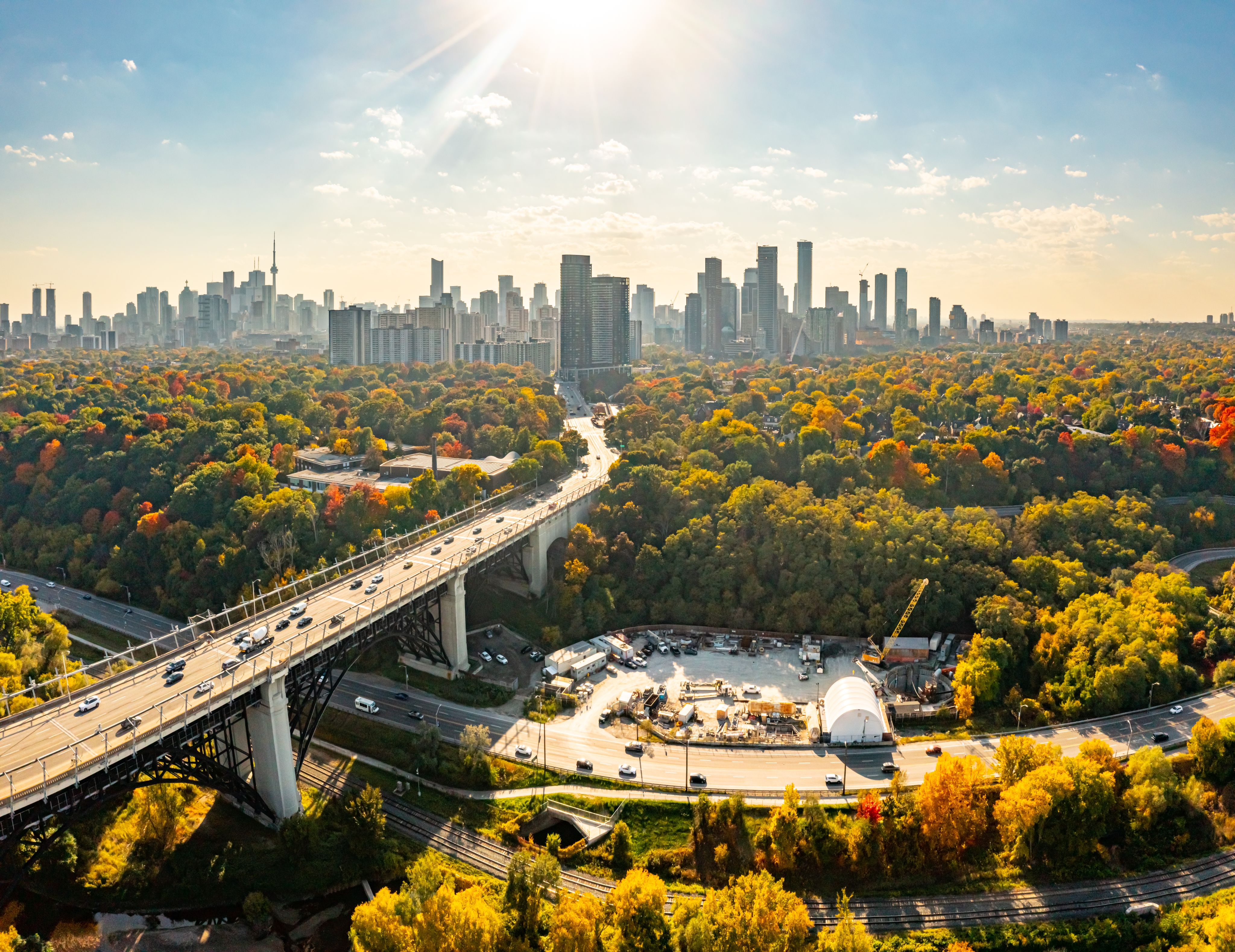 Aerial view of Toronto, Canada.