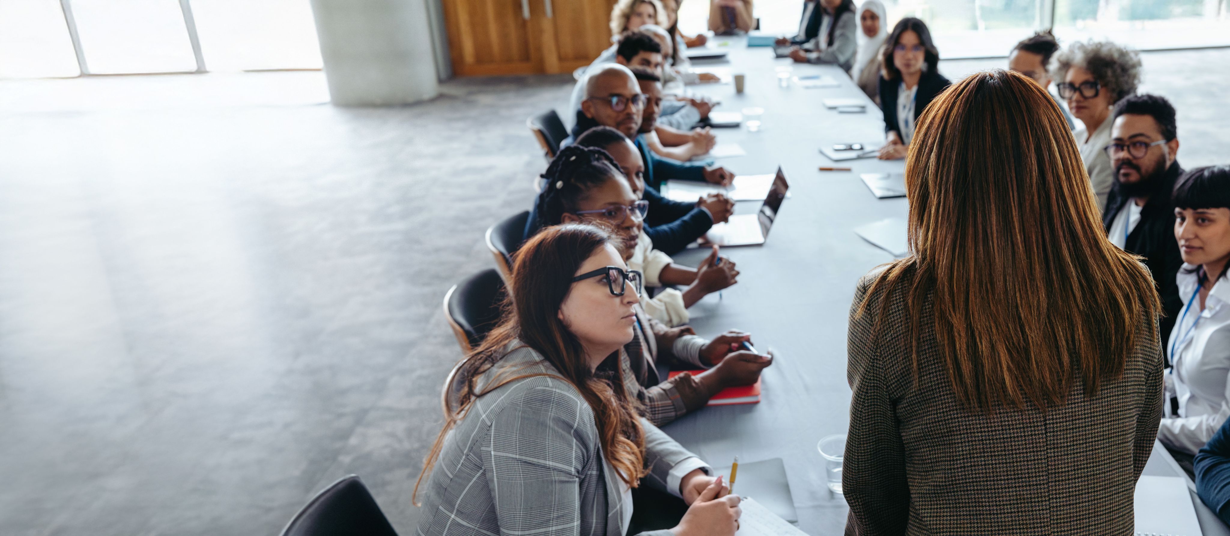Image showing a group of people in a business meeting in South Africa listening attentively